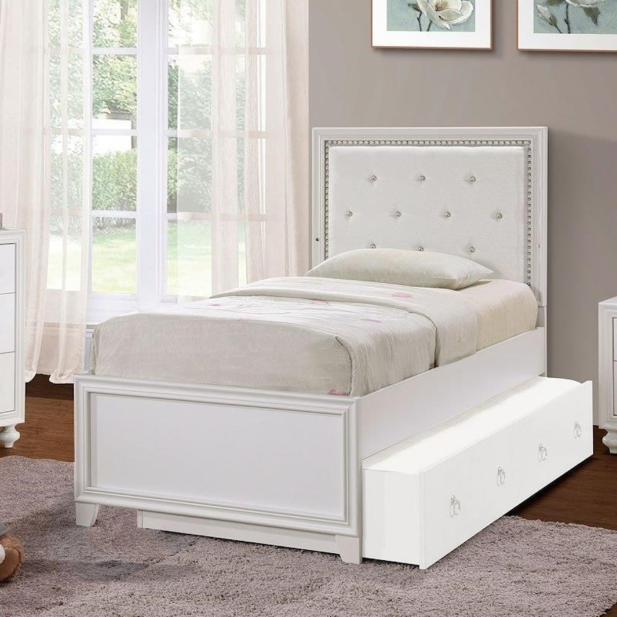 Samuel Lawrence Brit  Brit TwinPanel Bed with LED Lighting